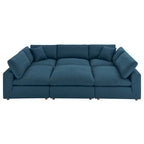 Canapé d'angle Commix 6 pièces rembourré de duvet