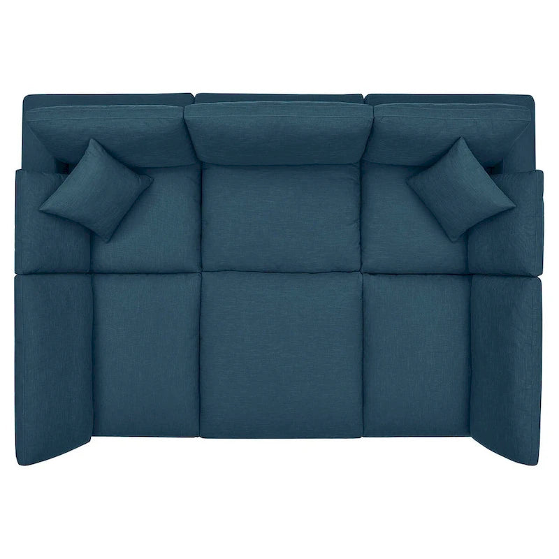 Canapé d'angle Commix 6 pièces rembourré de duvet