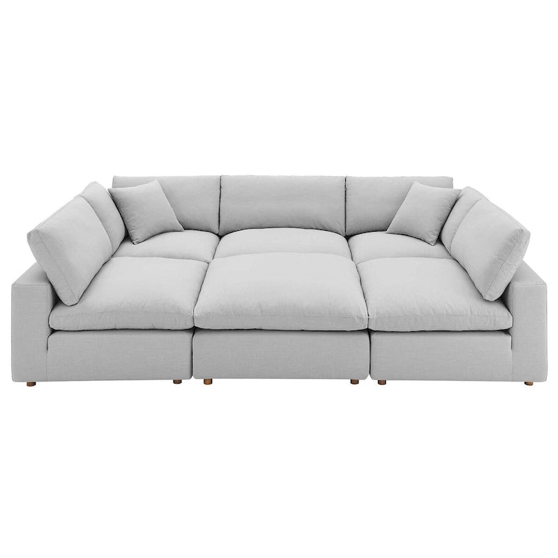 Canapé d'angle Commix 6 pièces rembourré de duvet