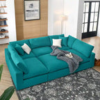 Canapé d'angle Commix 6 pièces rembourré de duvet