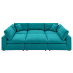 Canapé d'angle Commix 6 pièces rembourré de duvet