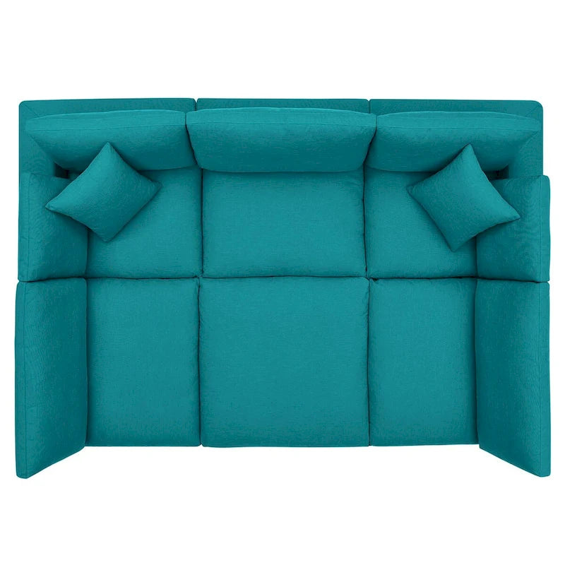 Canapé d'angle Commix 6 pièces rembourré de duvet