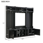 Banc d'entrée multifonctionnel 4 en 1 avec porte-manteau et rangements à chaussures