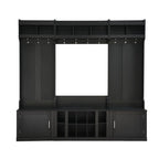 Banc d'entrée multifonctionnel 4 en 1 avec porte-manteau et rangements à chaussures
