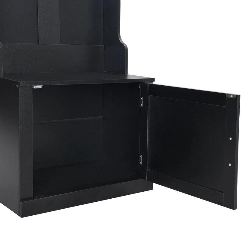 Banc d'entrée multifonctionnel 4 en 1 avec porte-manteau et rangements à chaussures