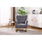 Fauteuil à bascule, fauteuil d'appoint rembourré pour chambre d'enfant ou salon, petit fauteuil à bascule contemporain, fauteuil enfant avec accoudoirs rembourrés