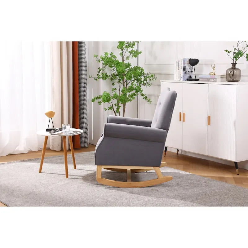 Fauteuil à bascule, fauteuil d'appoint rembourré pour chambre d'enfant ou salon, petit fauteuil à bascule contemporain, fauteuil enfant avec accoudoirs rembourrés