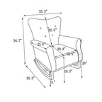 Fauteuil à bascule, fauteuil d'appoint rembourré pour chambre d'enfant ou salon, petit fauteuil à bascule contemporain, fauteuil enfant avec accoudoirs rembourrés