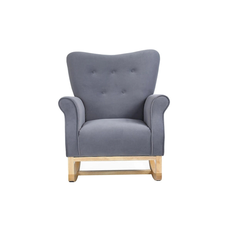 Fauteuil à bascule, fauteuil d'appoint rembourré pour chambre d'enfant ou salon, petit fauteuil à bascule contemporain, fauteuil enfant avec accoudoirs rembourrés