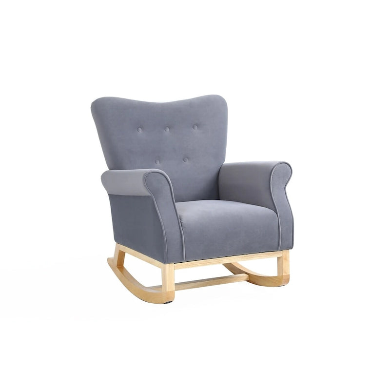 Fauteuil à bascule, fauteuil d'appoint rembourré pour chambre d'enfant ou salon, petit fauteuil à bascule contemporain, fauteuil enfant avec accoudoirs rembourrés