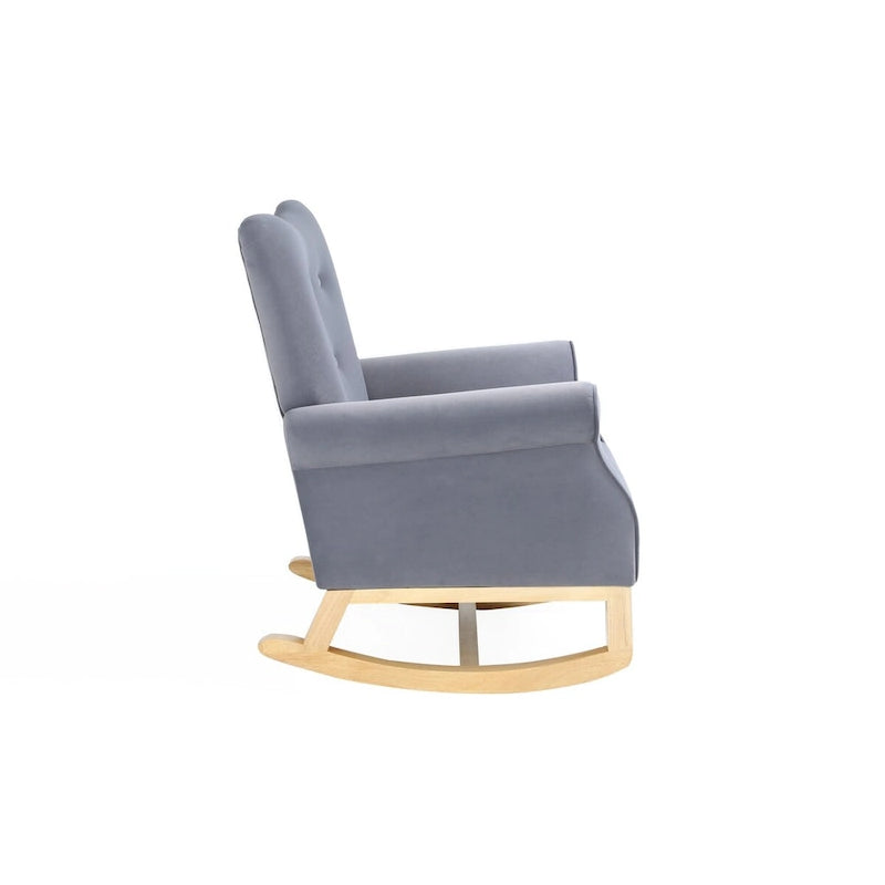 Fauteuil à bascule, fauteuil d'appoint rembourré pour chambre d'enfant ou salon, petit fauteuil à bascule contemporain, fauteuil enfant avec accoudoirs rembourrés