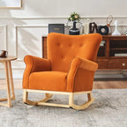 Fauteuil à bascule, fauteuil d'appoint rembourré pour chambre d'enfant ou salon, petit fauteuil à bascule contemporain, fauteuil enfant avec accoudoirs rembourrés