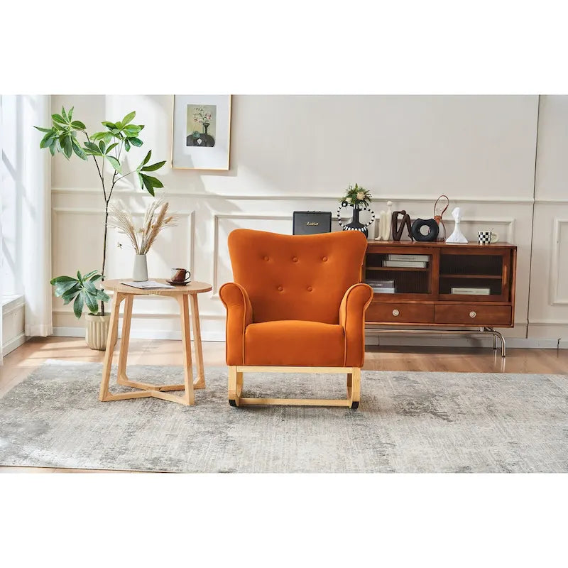 Fauteuil à bascule, fauteuil d'appoint rembourré pour chambre d'enfant ou salon, petit fauteuil à bascule contemporain, fauteuil enfant avec accoudoirs rembourrés