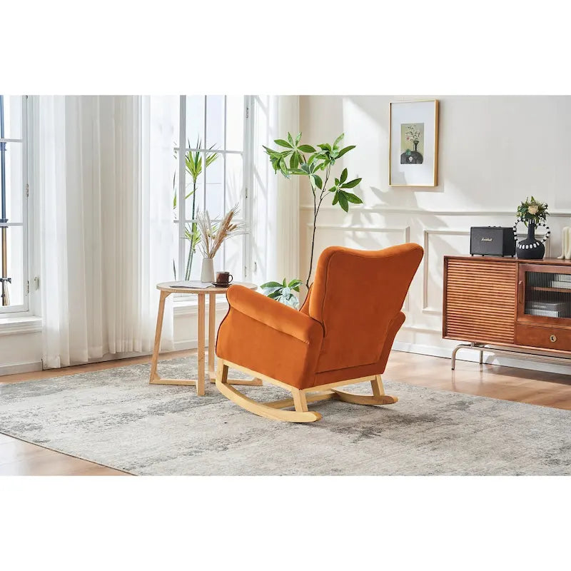 Fauteuil à bascule, fauteuil d'appoint rembourré pour chambre d'enfant ou salon, petit fauteuil à bascule contemporain, fauteuil enfant avec accoudoirs rembourrés