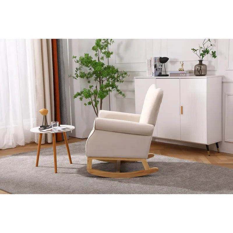Fauteuil à bascule, fauteuil d'appoint rembourré pour chambre d'enfant ou salon, petit fauteuil à bascule contemporain, fauteuil enfant avec accoudoirs rembourrés