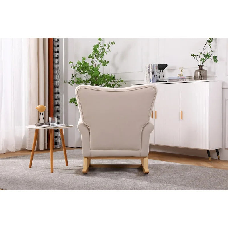 Fauteuil à bascule, fauteuil d'appoint rembourré pour chambre d'enfant ou salon, petit fauteuil à bascule contemporain, fauteuil enfant avec accoudoirs rembourrés