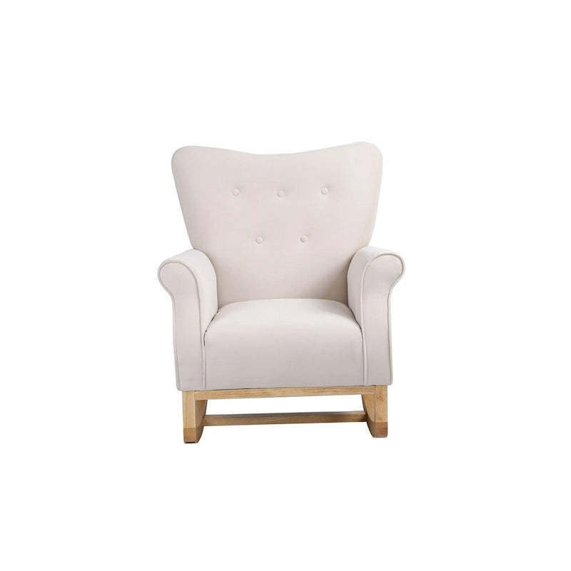 Fauteuil à bascule, fauteuil d'appoint rembourré pour chambre d'enfant ou salon, petit fauteuil à bascule contemporain, fauteuil enfant avec accoudoirs rembourrés