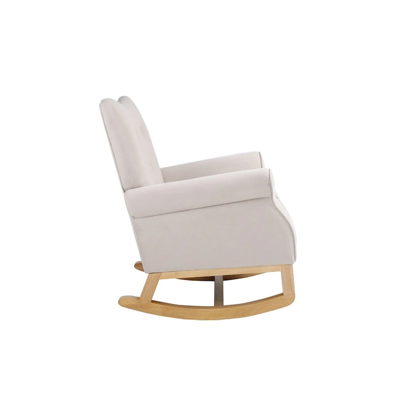 Fauteuil à bascule, fauteuil d'appoint rembourré pour chambre d'enfant ou salon, petit fauteuil à bascule contemporain, fauteuil enfant avec accoudoirs rembourrés