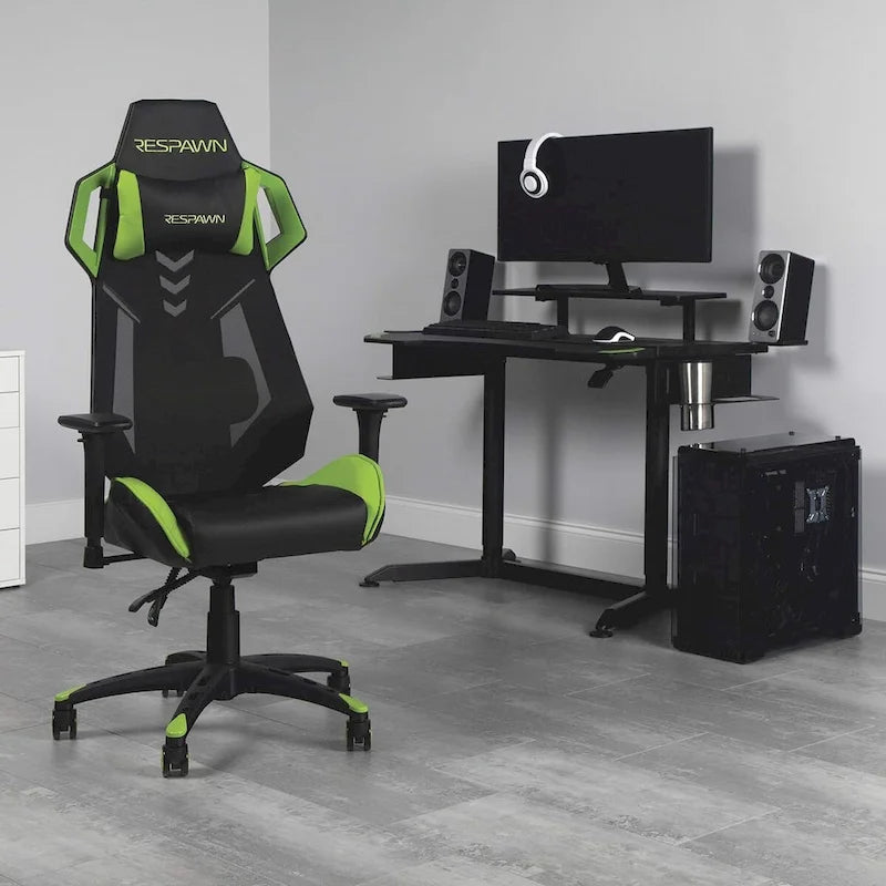Fauteuil de jeu style course réglable, cuir RSP