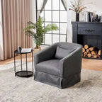 Fauteuil pivotant avec repose-pieds, fauteuil pivotant d'appoint pour salon