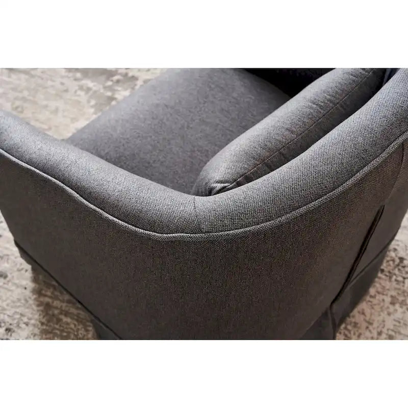 Fauteuil pivotant avec repose-pieds, fauteuil pivotant d'appoint pour salon