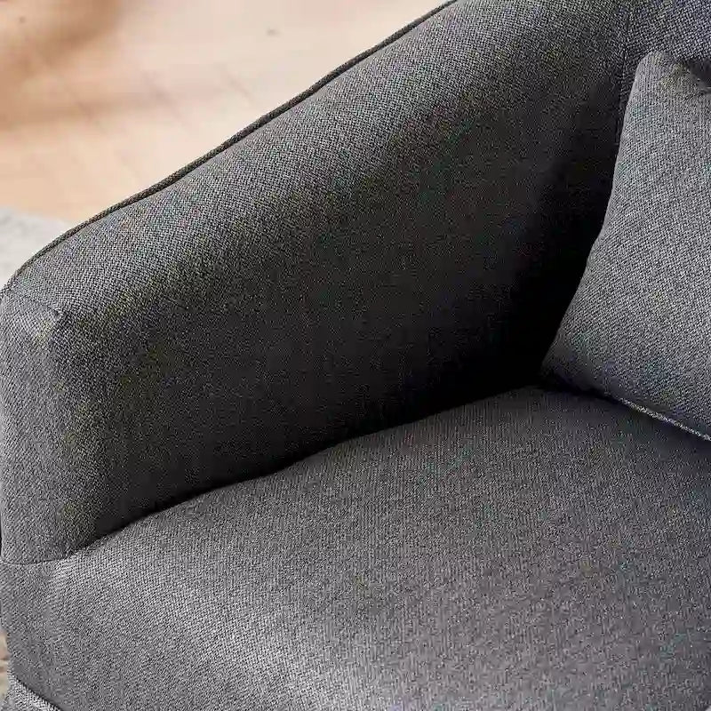 Fauteuil pivotant avec repose-pieds, fauteuil pivotant d'appoint pour salon