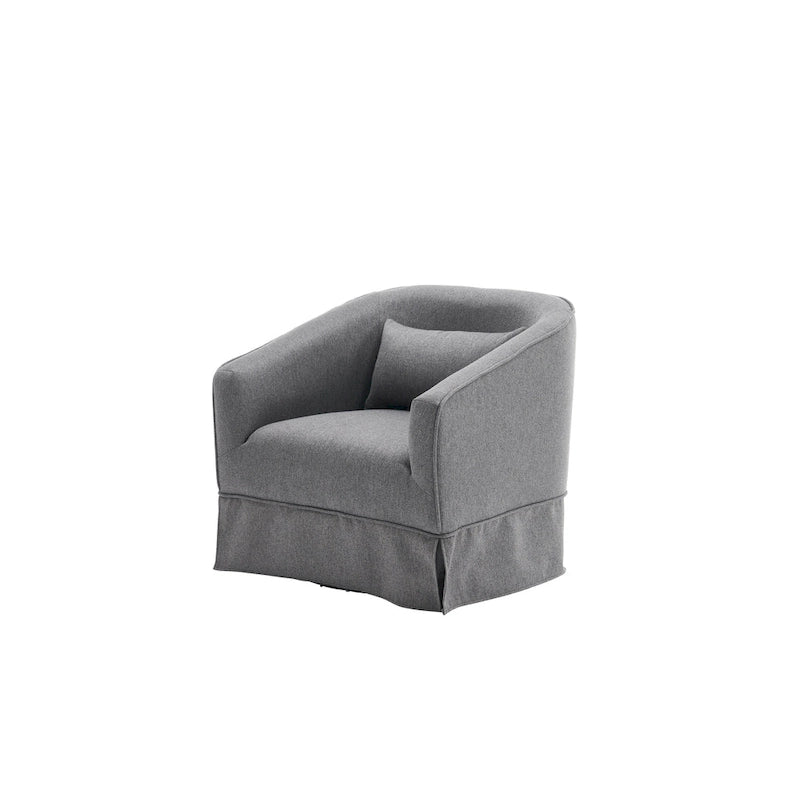 Fauteuil pivotant avec repose-pieds, fauteuil pivotant d'appoint pour salon