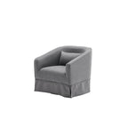 Fauteuil pivotant avec repose-pieds, fauteuil pivotant d'appoint pour salon