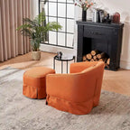 Fauteuil pivotant avec repose-pieds, fauteuil pivotant d'appoint pour salon