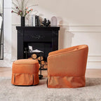 Fauteuil pivotant avec repose-pieds, fauteuil pivotant d'appoint pour salon