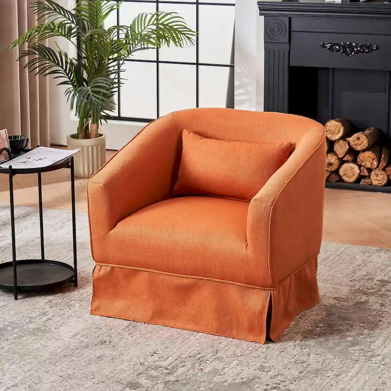 Fauteuil pivotant avec repose-pieds, fauteuil pivotant d'appoint pour salon
