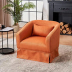 Fauteuil pivotant avec repose-pieds, fauteuil pivotant d'appoint pour salon