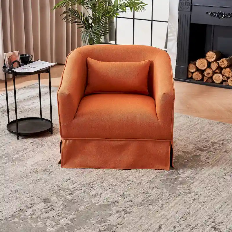 Fauteuil pivotant avec repose-pieds, fauteuil pivotant d'appoint pour salon