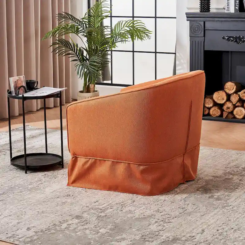 Fauteuil pivotant avec repose-pieds, fauteuil pivotant d'appoint pour salon