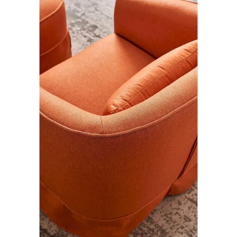 Fauteuil pivotant avec repose-pieds, fauteuil pivotant d'appoint pour salon