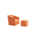 Fauteuil pivotant avec repose-pieds, fauteuil pivotant d'appoint pour salon
