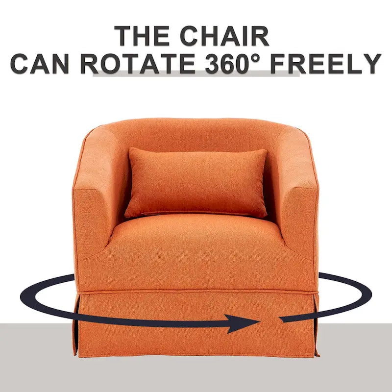 Fauteuil pivotant avec repose-pieds, fauteuil pivotant d'appoint pour salon