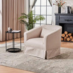 Fauteuil pivotant avec repose-pieds, fauteuil pivotant d'appoint pour salon