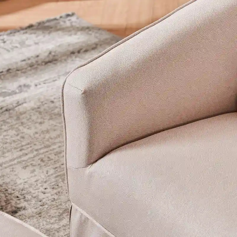 Fauteuil pivotant avec repose-pieds, fauteuil pivotant d'appoint pour salon