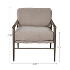 Fauteuil d'appoint rembourré McNeal, gris délavé