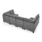 Canapé d'angle modulable à monter soi-même, gris