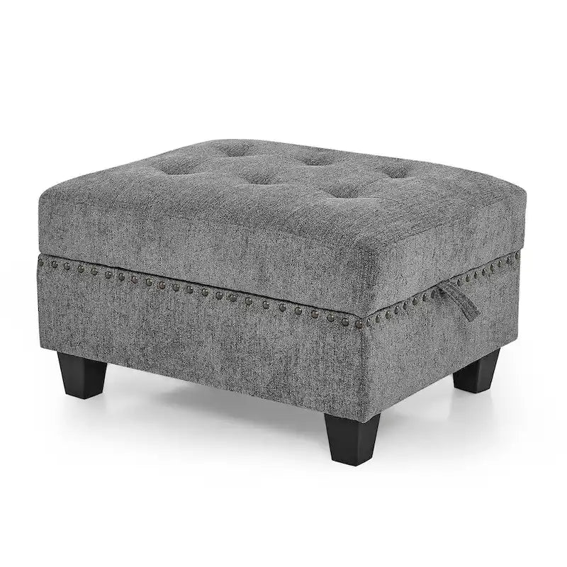 Canapé d'angle modulable à monter soi-même, gris