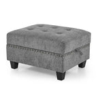 Canapé d'angle modulable à monter soi-même, gris