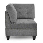 Canapé d'angle modulable à monter soi-même, gris
