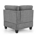 Canapé d'angle modulable à monter soi-même, gris