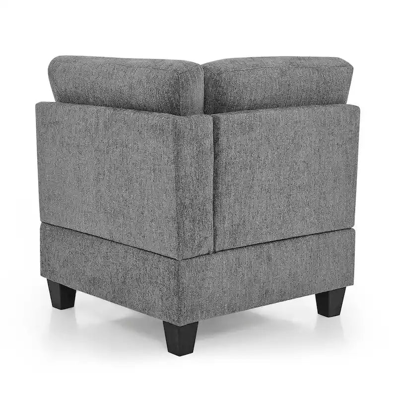 Canapé d'angle modulable à monter soi-même, gris