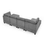 Canapé d'angle modulable à monter soi-même, gris