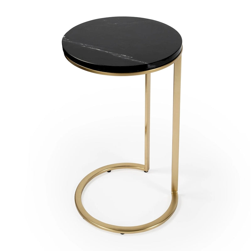 Table d'appoint en marbre noir Butler Shounderia