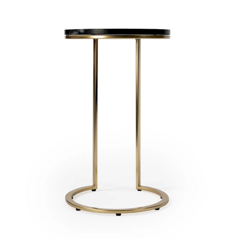 Table d'appoint en marbre noir Butler Shounderia