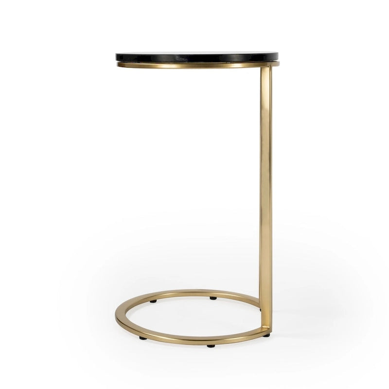 Table d'appoint en marbre noir Butler Shounderia